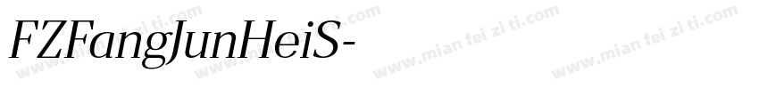FZFangJunHeiS字体转换