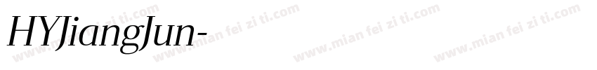 HYJiangJun字体转换