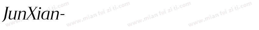 JunXian字体转换