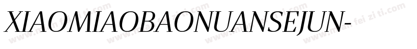 XIAOMIAOBAONUANSEJUN字体转换