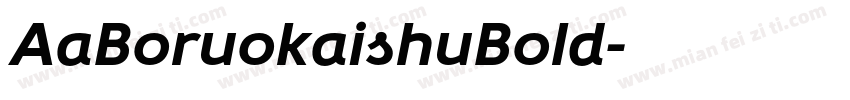 AaBoruokaishuBold字体转换