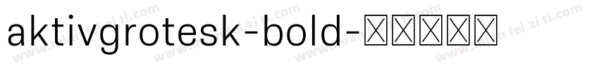 aktivgrotesk-bold字体转换