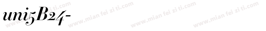 uni5B24字体转换