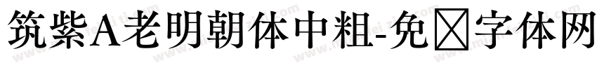 筑紫A老明朝体中粗字体转换