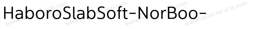 HaboroSlabSoft-NorBoo字体转换