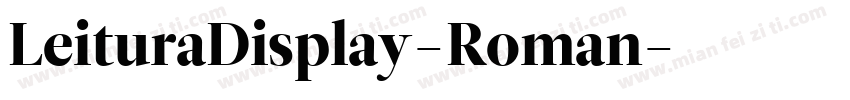 LeituraDisplay-Roman字体转换