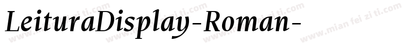 LeituraDisplay-Roman字体转换