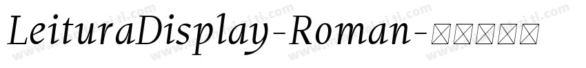LeituraDisplay-Roman字体转换