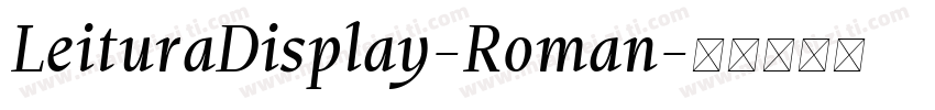 LeituraDisplay-Roman字体转换