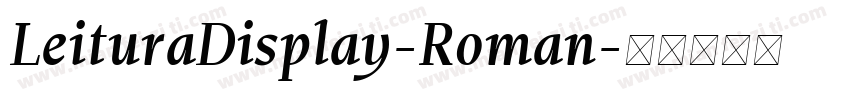 LeituraDisplay-Roman字体转换
