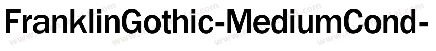 FranklinGothic-MediumCond字体转换