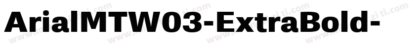 ArialMTW03-ExtraBold字体转换
