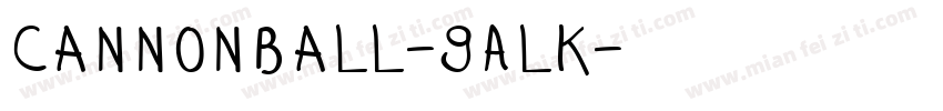 CannonBall-9AlK字体转换