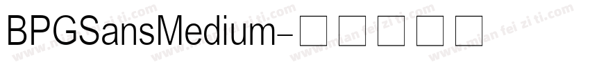 BPGSansMedium字体转换