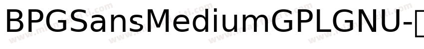 BPGSansMediumGPLGNU字体转换