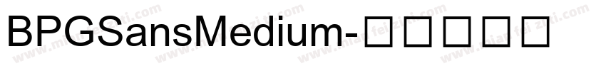 BPGSansMedium字体转换