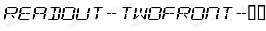 Readout-TwoFront字体转换