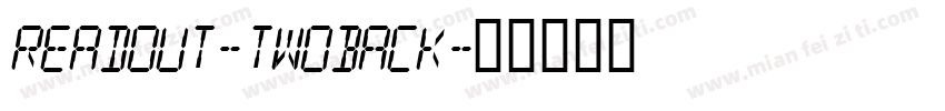 Readout-TwoBack字体转换