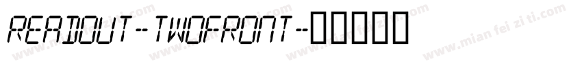 Readout-TwoFront字体转换