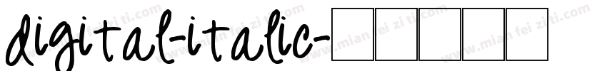 digital-italic字体转换