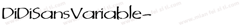 DiDiSansVariable字体转换