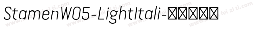 StamenW05-LightItali字体转换