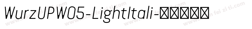 WurzUPW05-LightItali字体转换