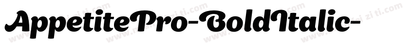 AppetitePro-BoldItalic字体转换