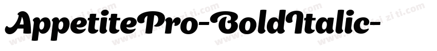 AppetitePro-BoldItalic字体转换