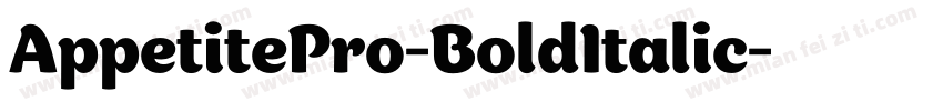 AppetitePro-BoldItalic字体转换