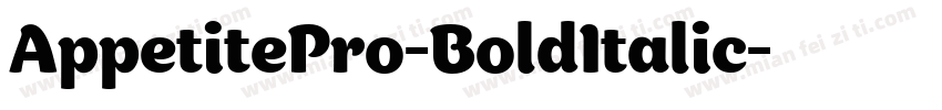 AppetitePro-BoldItalic字体转换