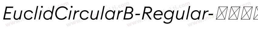 EuclidCircularB-Regular字体转换