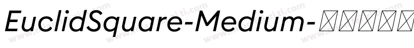EuclidSquare-Medium字体转换