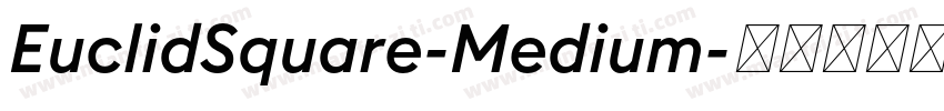 EuclidSquare-Medium字体转换