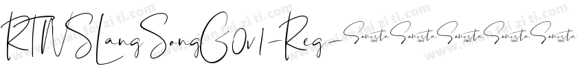 RTWSLangSongG0v1-Reg字体转换