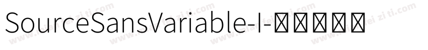 SourceSansVariable-I字体转换