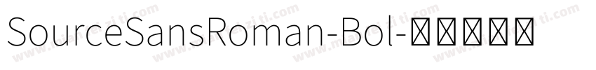 SourceSansRoman-Bol字体转换