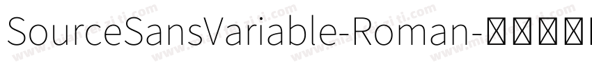 SourceSansVariable-Roman字体转换