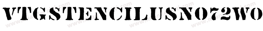 VtgStencilUSNo72W01-字体转换