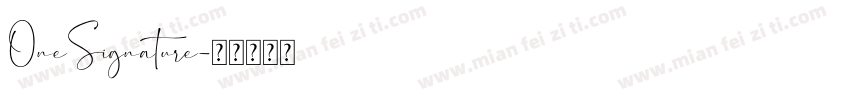 OneSignature字体转换