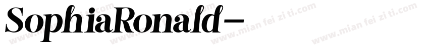 SophiaRonald字体转换