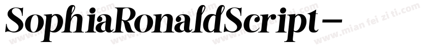 SophiaRonaldScript字体转换