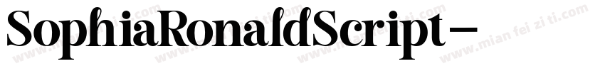SophiaRonaldScript字体转换