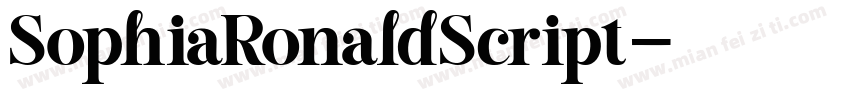 SophiaRonaldScript字体转换