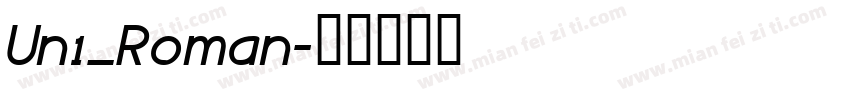 Un1_Roman字体转换