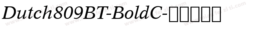 Dutch809BT-BoldC字体转换