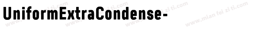 UniformExtraCondense字体转换