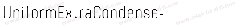 UniformExtraCondense字体转换