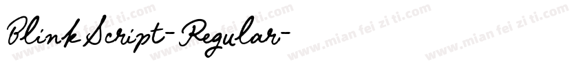 BlinkScript-Regular字体转换