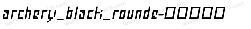archery_black_rounde字体转换